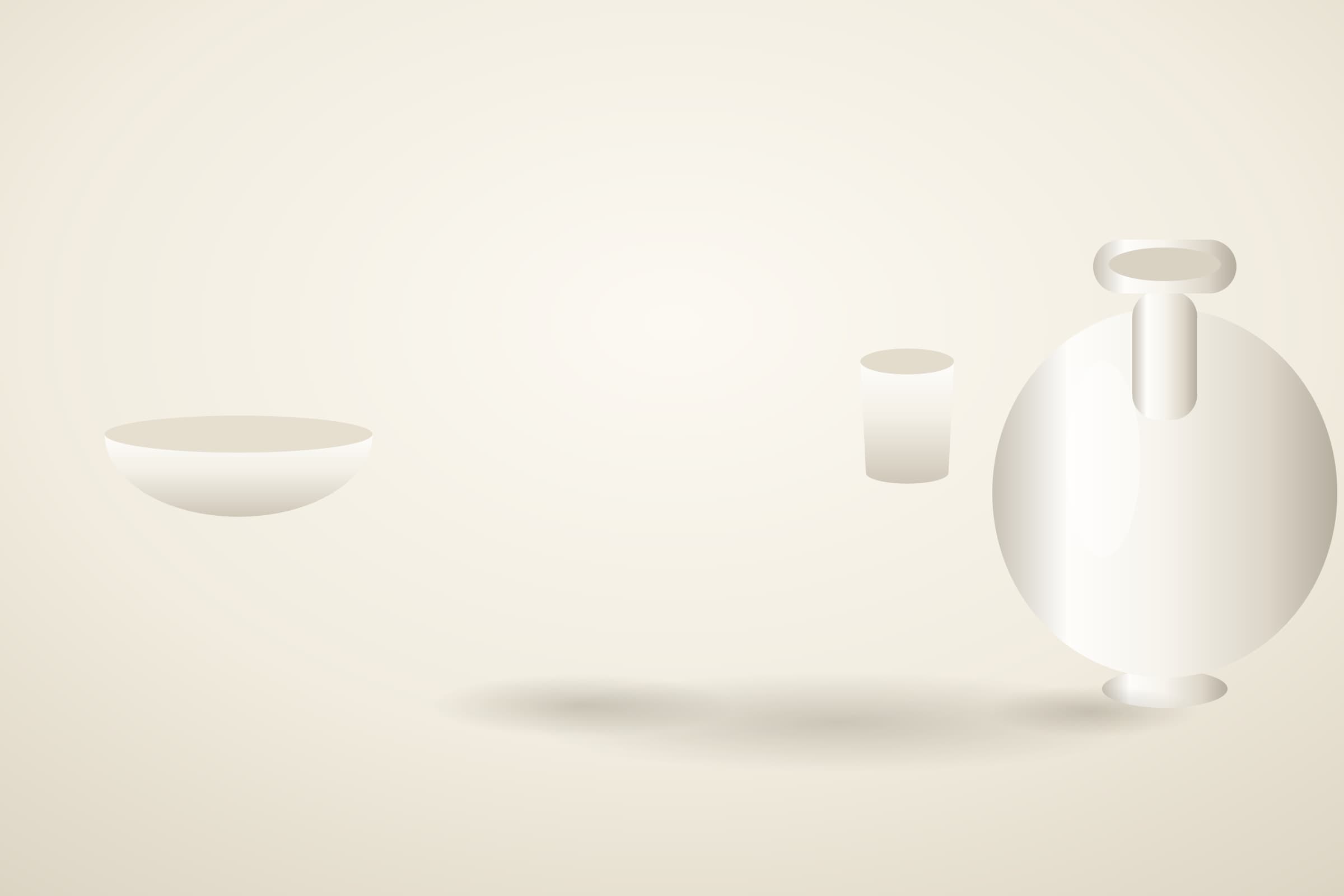 A white porcelain vase in soft light